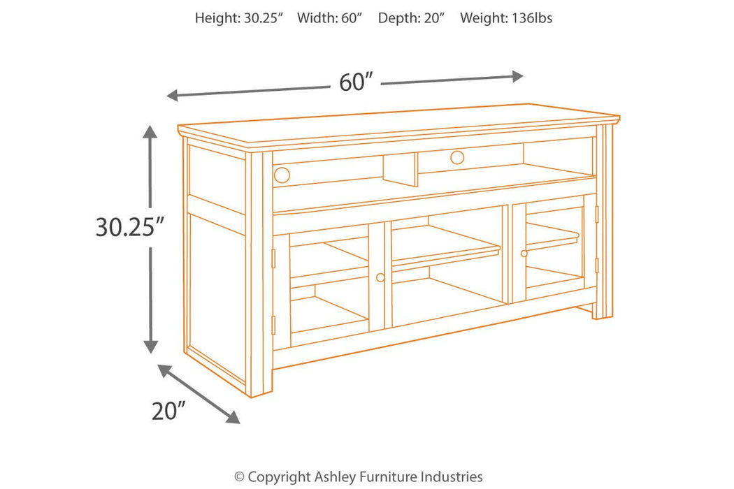 Harpan Reddish Brown 60" TV Stand - W797-38 - Gate Furniture