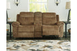 Huddle-Up Nutmeg Glider Reclining Loveseat with Console - 8230494 - Gate Furniture
