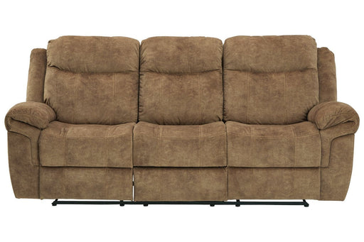 Huddle-Up Nutmeg Reclining Sofa with Drop Down Table - 8230489 - Gate Furniture