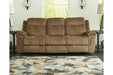 Huddle-Up Nutmeg Reclining Sofa with Drop Down Table - 8230489 - Gate Furniture