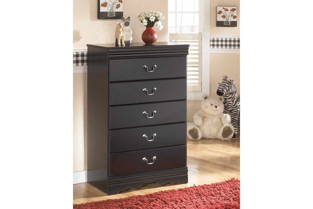 Huey Vineyard Black Chest of Drawers - B128-46 - Gate Furniture
