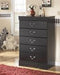 Huey Vineyard Black Chest of Drawers - B128-46 - Gate Furniture