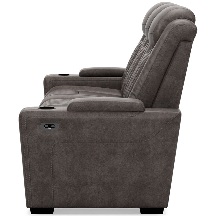 Hyllmont Gray Power Reclining Living Room Set - Gate Furniture
