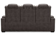 HyllMont Gray Power Reclining Sofa - 9300315 - Gate Furniture