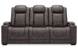HyllMont Gray Power Reclining Sofa - 9300315 - Gate Furniture