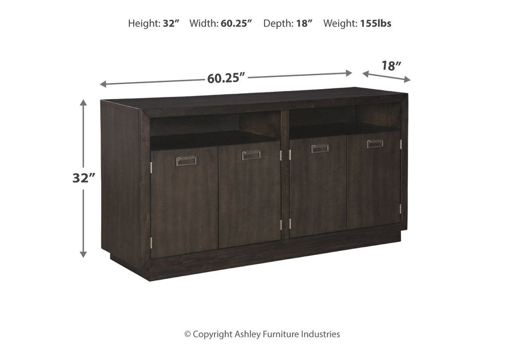 Hyndell Dark Brown Dining Server - D731-60 - Gate Furniture