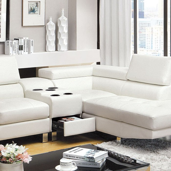 KEMINA White Speaker Console Sectional