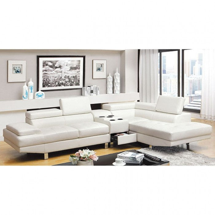 KEMINA White Speaker Console Sectional