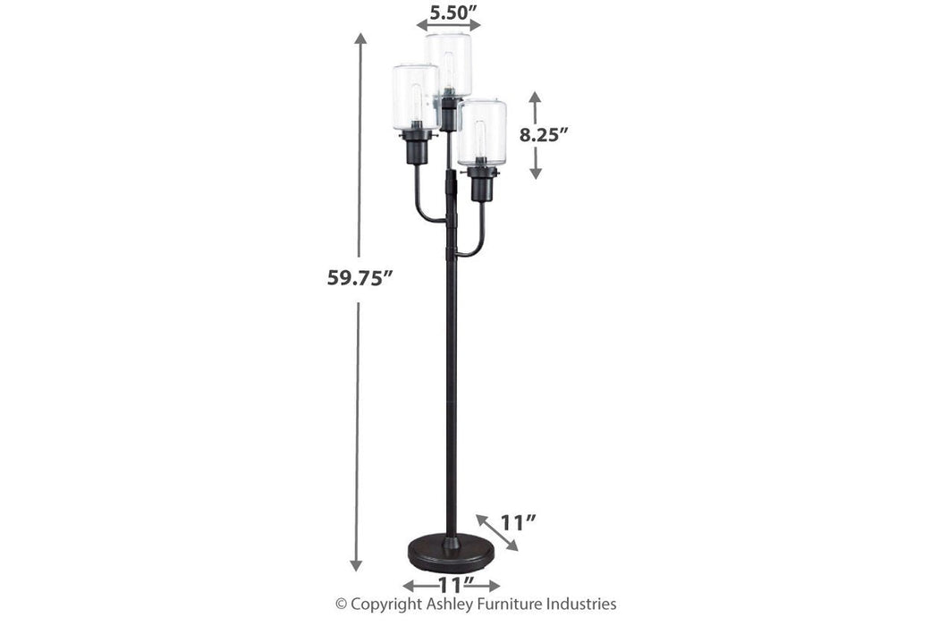 Jaak Bronze Finish Floor Lamp - L207171 - Gate Furniture