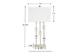 Jaala Clear/Silver Finish Table Lamp - L428064 - Gate Furniture