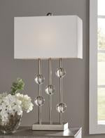 Jaala Clear/Silver Finish Table Lamp - L428064 - Gate Furniture