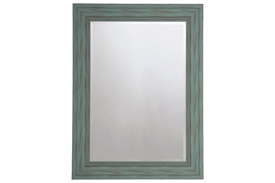 Jacee Antique Teal Accent Mirror - A8010220 - Gate Furniture