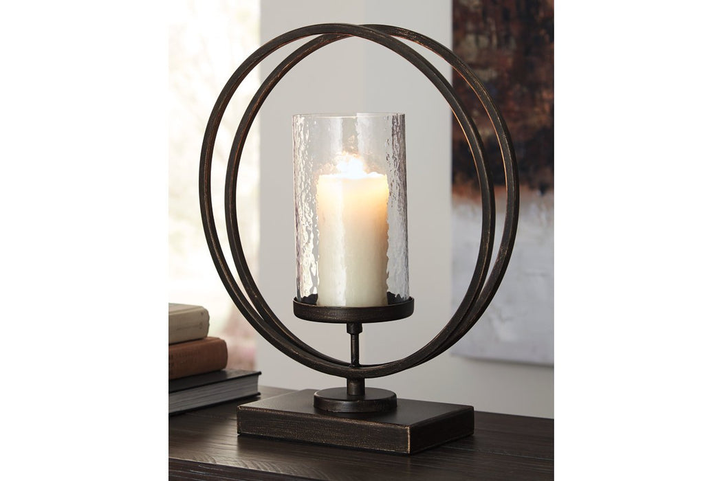 Jalal Antique Gold Finish Candle Holder - A2000370 - Gate Furniture