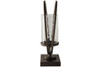 Jalal Antique Gold Finish Candle Holder - A2000370 - Gate Furniture