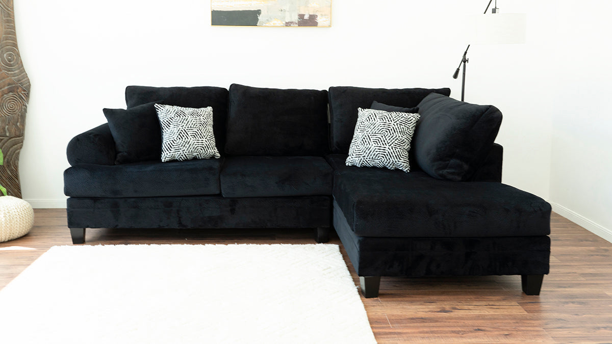Jamba Black Sectional - Gate Furniture
