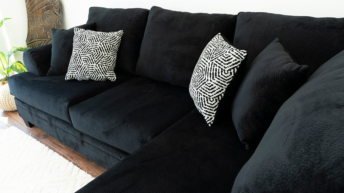 Jamba Black Sectional - Gate Furniture