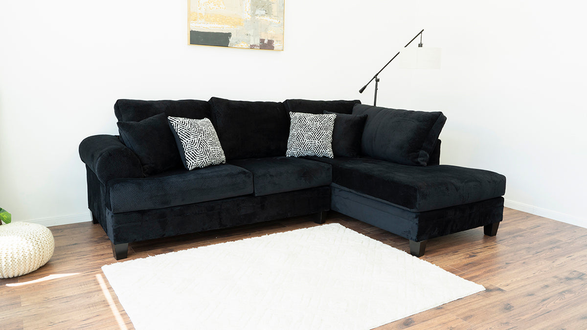 Jamba Black Sectional - Gate Furniture