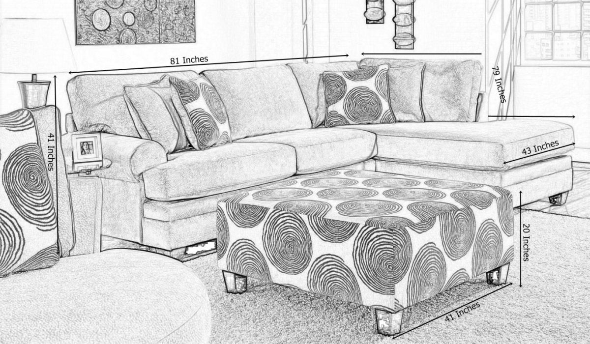 Jamba Black Sectional - Gate Furniture