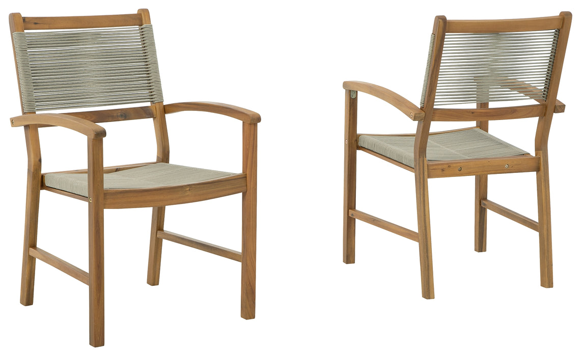 Janiyah Outdoor Dining Arm Chair (Set of 2) - P407-602A - In Stock Furniture