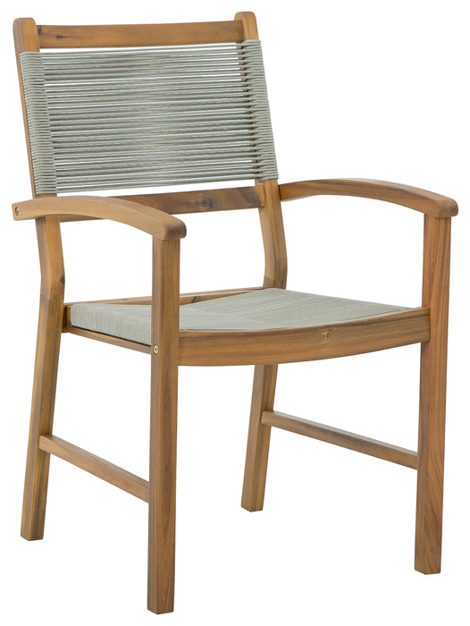 Janiyah Outdoor Dining Arm Chair (Set of 2) - P407-602A - In Stock Furniture