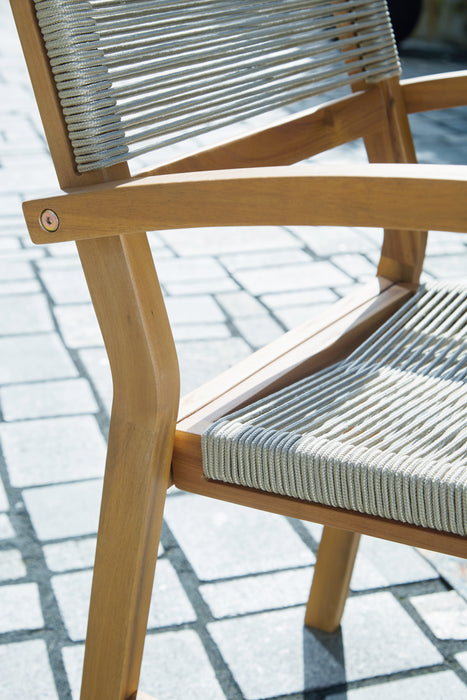 Janiyah Outdoor Dining Arm Chair (Set of 2) - P407-602A - In Stock Furniture