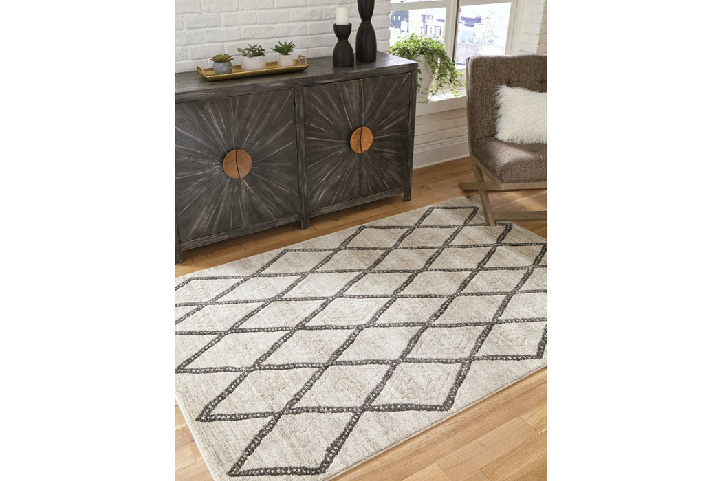 Jarmo Cream/Gray 5' x 7' Rug - R402622 - Gate Furniture
