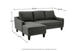 Jarreau Gray Sofa Chaise Sleeper - 1150271 - Gate Furniture