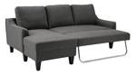 Jarreau Gray Sofa Chaise Sleeper - 1150271 - Gate Furniture