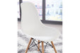 Jaspeni White/Natural Dining Chair - D200-02 - Gate Furniture