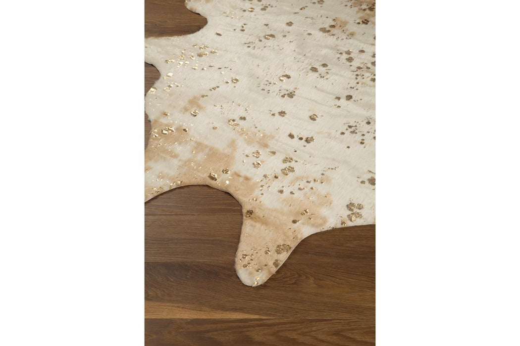 Jaxith Ivory/Tan 5' x 7' Rug - R402112 - Gate Furniture