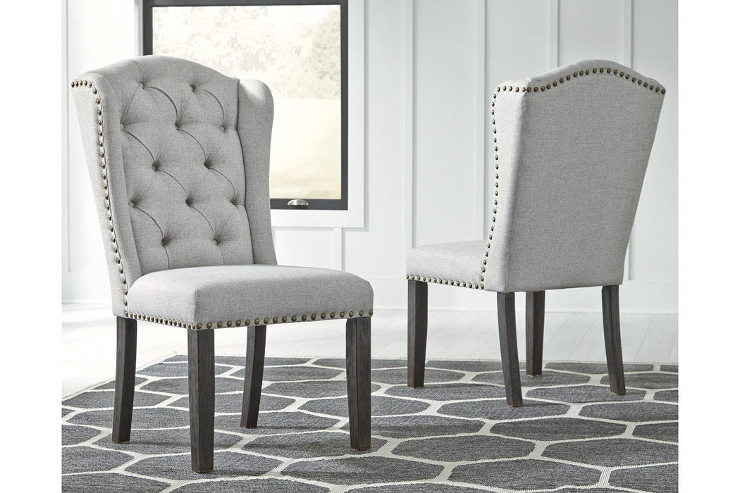Jeanette Linen Dining Chair (Set of 2) - D702-01 - Gate Furniture