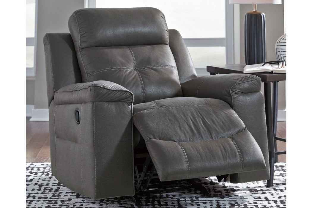 Jesolo Dark Gray Recliner - 8670525 - Gate Furniture