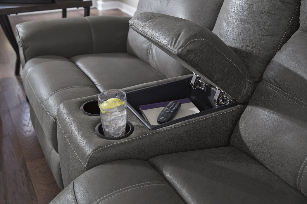 Jesolo Dark Gray Reclining Living Room Set - Gate Furniture