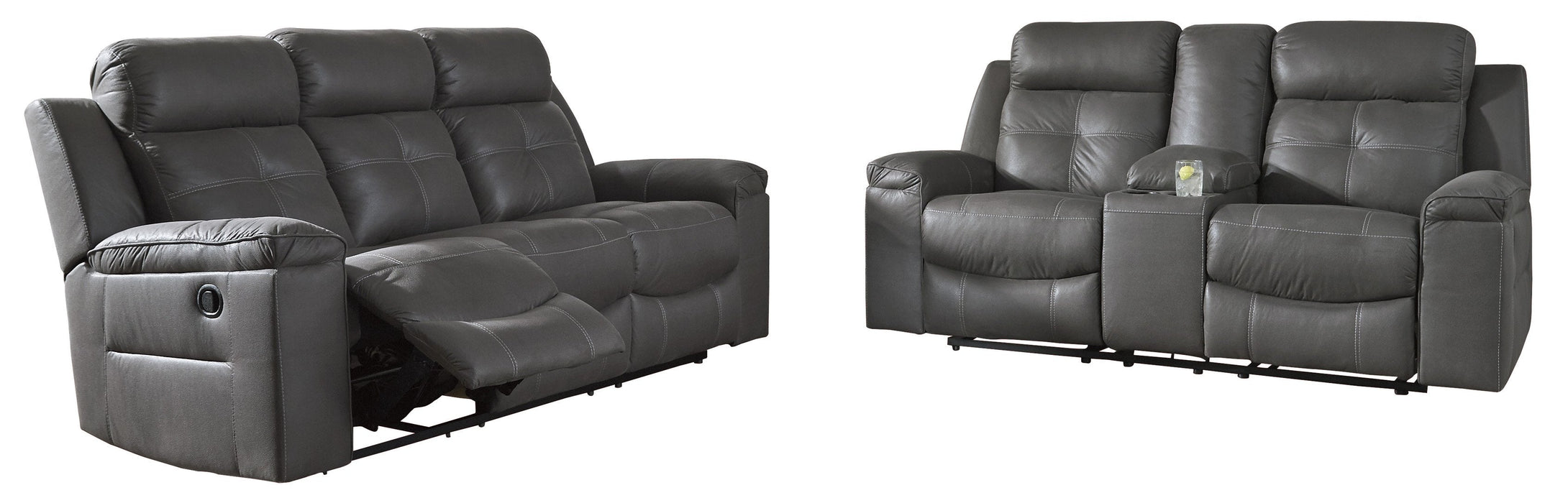 Jesolo Dark Gray Reclining Living Room Set - Gate Furniture
