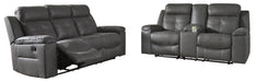 Jesolo Dark Gray Reclining Living Room Set - Gate Furniture