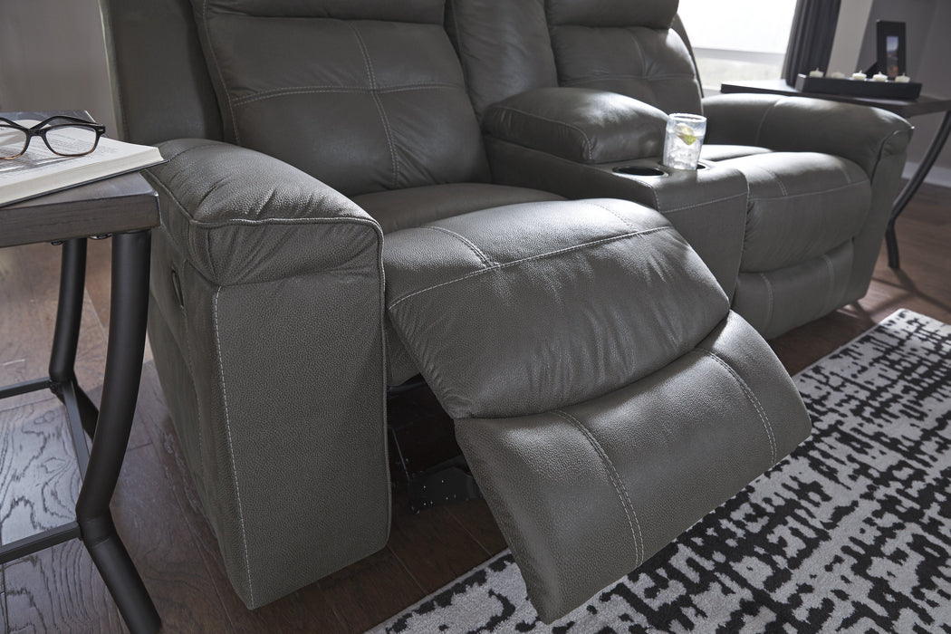 Jesolo Dark Gray Reclining Living Room Set - Gate Furniture