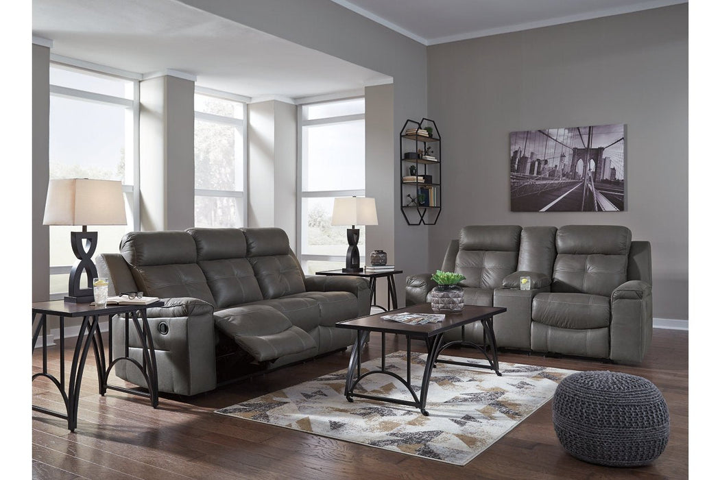 Jesolo Dark Gray Reclining Sofa - 8670588 - Gate Furniture
