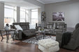 Jesolo Dark Gray Reclining Sofa - 8670588 - Gate Furniture