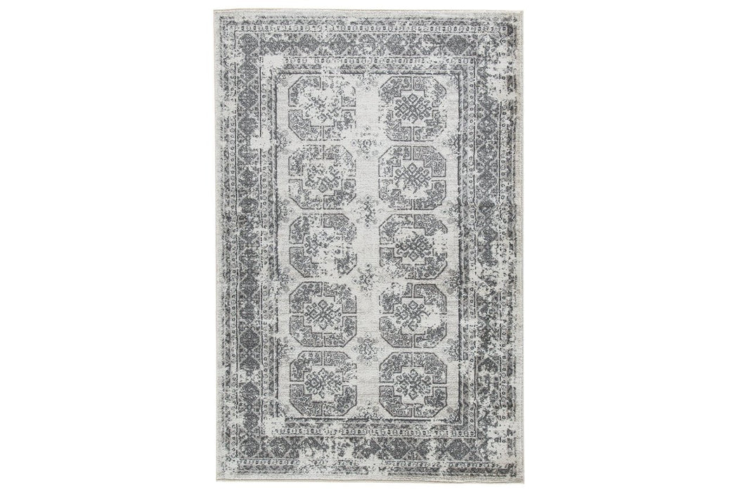 Jirou Cream/Gray 5' x 7'6" Rug - R402632 - Gate Furniture