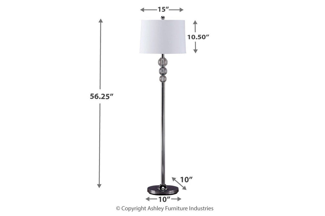 Joaquin Clear/Chrome Finish Floor Lamp - L428081 - Gate Furniture