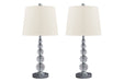 Joaquin Clear/Silver Finish Table Lamp (Set of 2) - L428084 - Gate Furniture