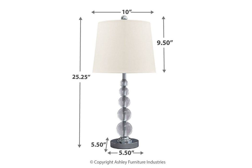 Joaquin Clear/Silver Finish Table Lamp (Set of 2) - L428084 - Gate Furniture