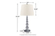 Joaquin Clear/Silver Finish Table Lamp (Set of 2) - L428084 - Gate Furniture