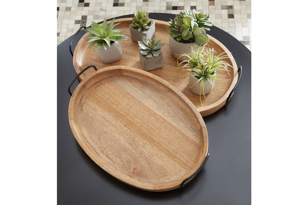Jocelyne Brown/Black Tray (Set of 2) - A2000455 - Gate Furniture