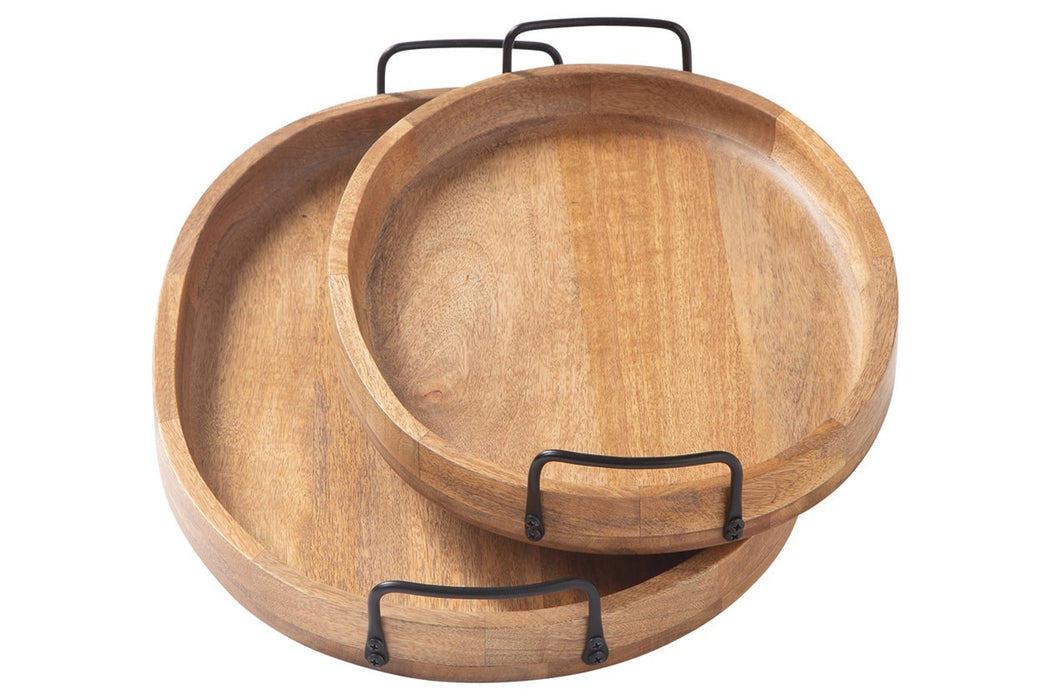 Jocelyne Brown/Black Tray (Set of 2) - A2000455 - Gate Furniture