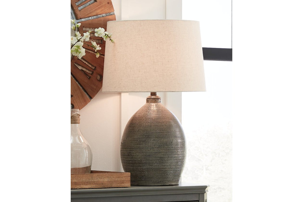 Joyelle Gray Table Lamp - L100744 - Gate Furniture