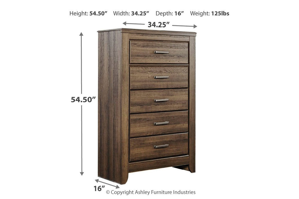 Juararo Dark Brown Chest of Drawers - B251-46 - Gate Furniture