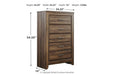 Juararo Dark Brown Chest of Drawers - B251-46 - Gate Furniture