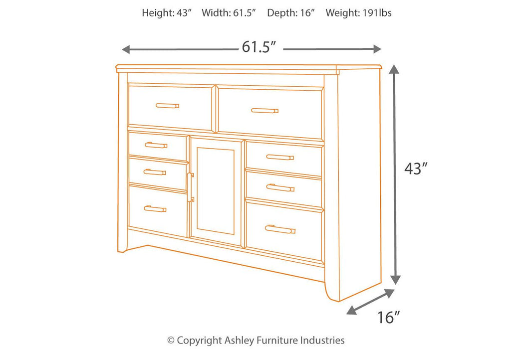 Juararo Dark Brown Dresser - B251-31 - Gate Furniture