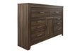 Juararo Dark Brown Dresser - B251-31 - Gate Furniture